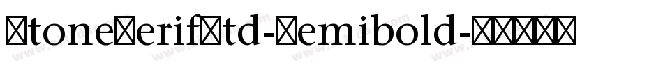 StoneSerifStd-Semibold字体转换
