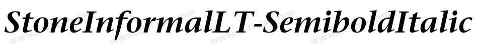 StoneInformalLT-SemiboldItalic字体转换