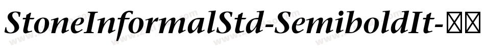 StoneInformalStd-SemiboldIt字体转换
