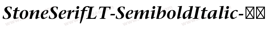 StoneSerifLT-SemiboldItalic字体转换