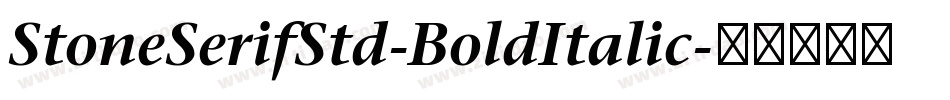 StoneSerifStd-BoldItalic字体转换