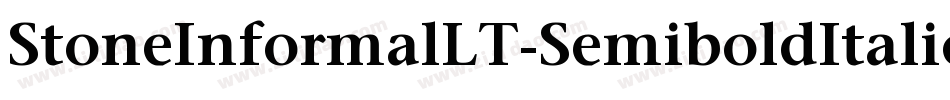 StoneInformalLT-SemiboldItalic字体转换