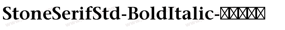 StoneSerifStd-BoldItalic字体转换
