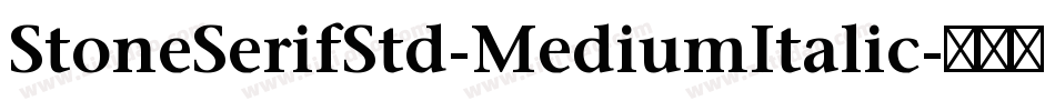 StoneSerifStd-MediumItalic字体转换