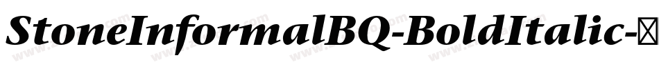 StoneInformalBQ-BoldItalic字体转换