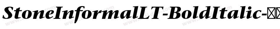 StoneInformalLT-BoldItalic字体转换