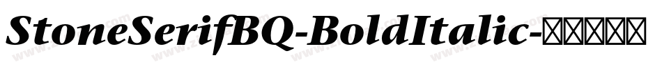 StoneSerifBQ-BoldItalic字体转换