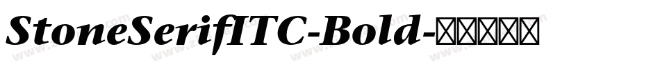 StoneSerifITC-Bold字体转换