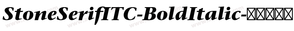 StoneSerifITC-BoldItalic字体转换