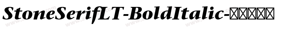 StoneSerifLT-BoldItalic字体转换