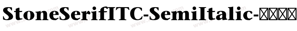 StoneSerifITC-SemiItalic字体转换