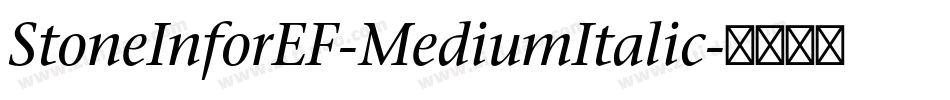StoneInforEF-MediumItalic字体转换