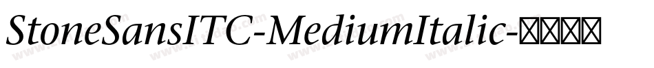 StoneSansITC-MediumItalic字体转换