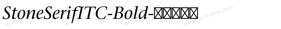 StoneSerifITC-Bold字体转换