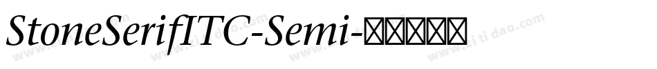 StoneSerifITC-Semi字体转换