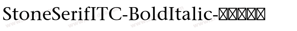 StoneSerifITC-BoldItalic字体转换