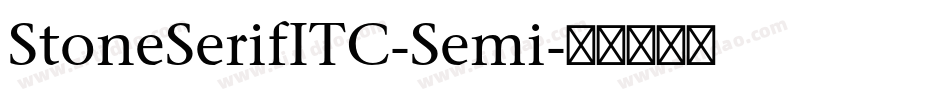 StoneSerifITC-Semi字体转换