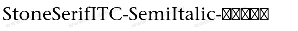 StoneSerifITC-SemiItalic字体转换