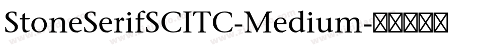 StoneSerifSCITC-Medium字体转换