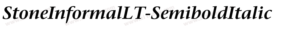 StoneInformalLT-SemiboldItalic字体转换
