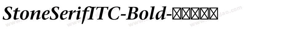 StoneSerifITC-Bold字体转换