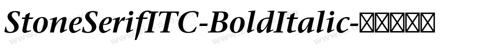 StoneSerifITC-BoldItalic字体转换