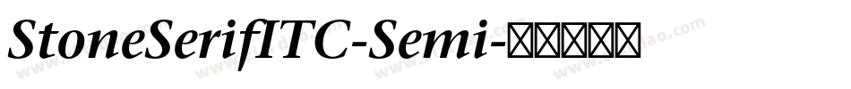 StoneSerifITC-Semi字体转换