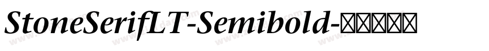 StoneSerifLT-Semibold字体转换
