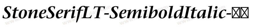 StoneSerifLT-SemiboldItalic字体转换
