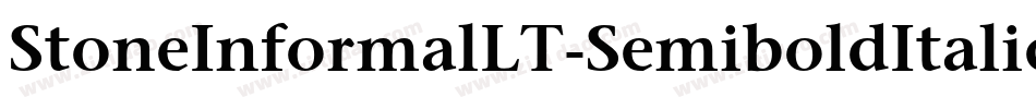 StoneInformalLT-SemiboldItalic字体转换