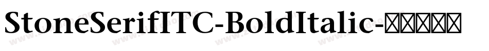 StoneSerifITC-BoldItalic字体转换
