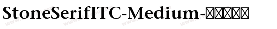 StoneSerifITC-Medium字体转换