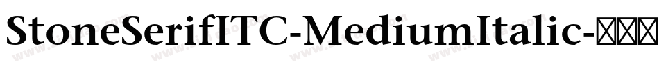 StoneSerifITC-MediumItalic字体转换