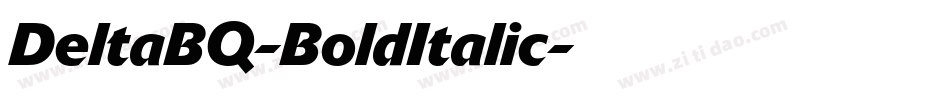 DeltaBQ-BoldItalic字体转换