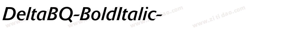 DeltaBQ-BoldItalic字体转换