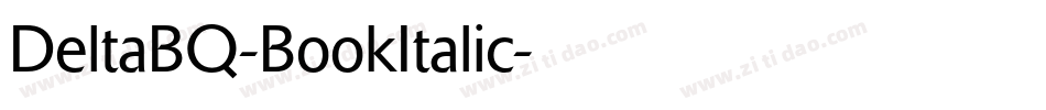 DeltaBQ-BookItalic字体转换