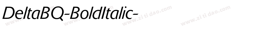 DeltaBQ-BoldItalic字体转换