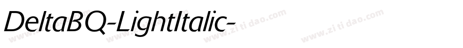 DeltaBQ-LightItalic字体转换