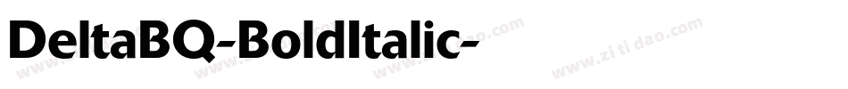 DeltaBQ-BoldItalic字体转换
