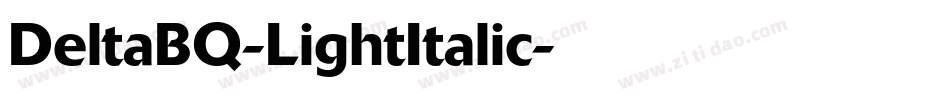 DeltaBQ-LightItalic字体转换
