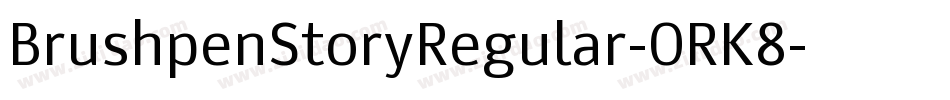 BrushpenStoryRegular-ORK8字体转换