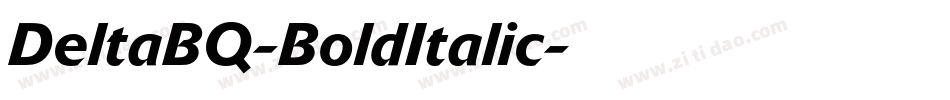 DeltaBQ-BoldItalic字体转换