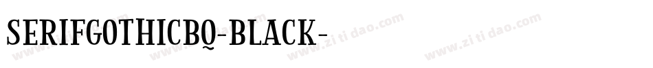 SerifGothicBQ-Black字体转换