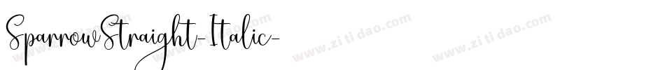 SparrowStraight-Italic字体转换