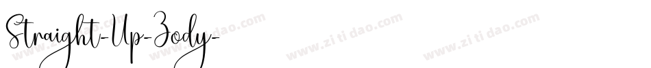Straight-Up-Zody字体转换