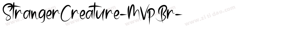 StrangerCreature-MVpBr字体转换
