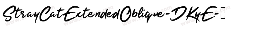 StrayCatExtendedOblique-DKyE字体转换