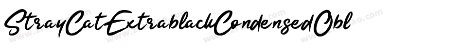 StrayCatExtrablackCondensedOblique-VBJy字体转换