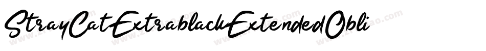 StrayCatExtrablackExtendedOblique-Gwea字体转换