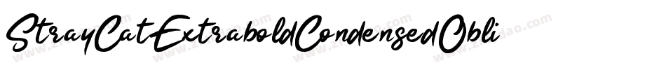 StrayCatExtraboldCondensedOblique-6576字体转换